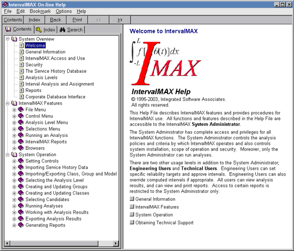 IntervalMAX Calibration Interval Analysis Software - Help File